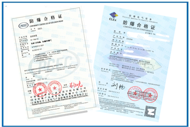 Case of  Ex certificate for positioning tag